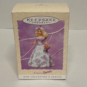 Vintage 1996 Hallmark Springtime Barbie Collection Keepsake Ornament New in Box
